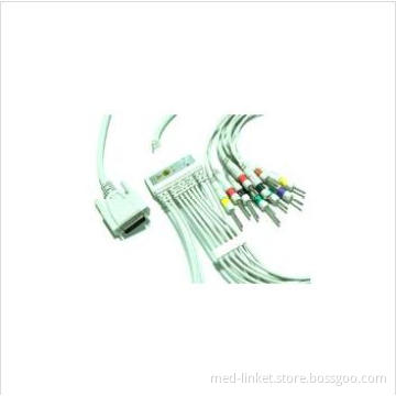 Cardiofax Q ECG-9110K EKG cable and  leadwires for Nihon Kohden  monitor